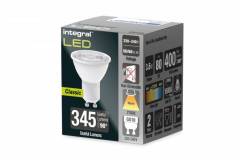 Integral LED GU10 Bulb 400Lm 3.6W 2700K Non-Dimm 36 Beam